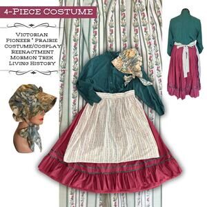 SZ-XL Prairie Pioneer Victorian Costume Reenactment Trek LARP History Bounding
